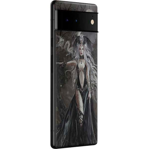 Gothic Princess with Silver Dragon by Nene Thomas Google Pixel 6 Skin